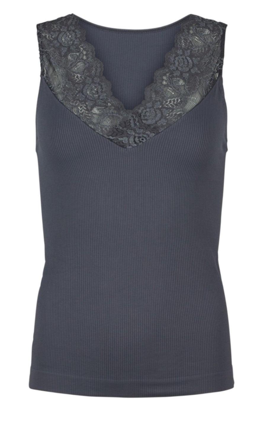Tim   Simonsen Top Belen  -lace Antracite  Vendbar