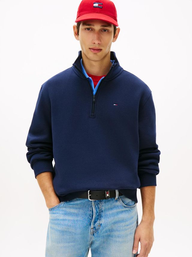 Tjm Reg Fleece   4zip Mock Neck