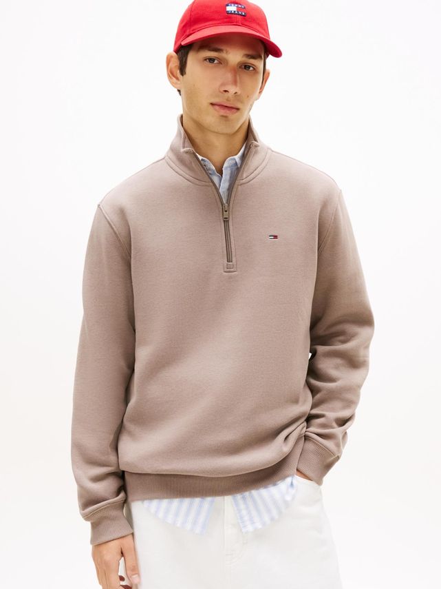 Tjm Reg Fleece   4zip Mock Neck