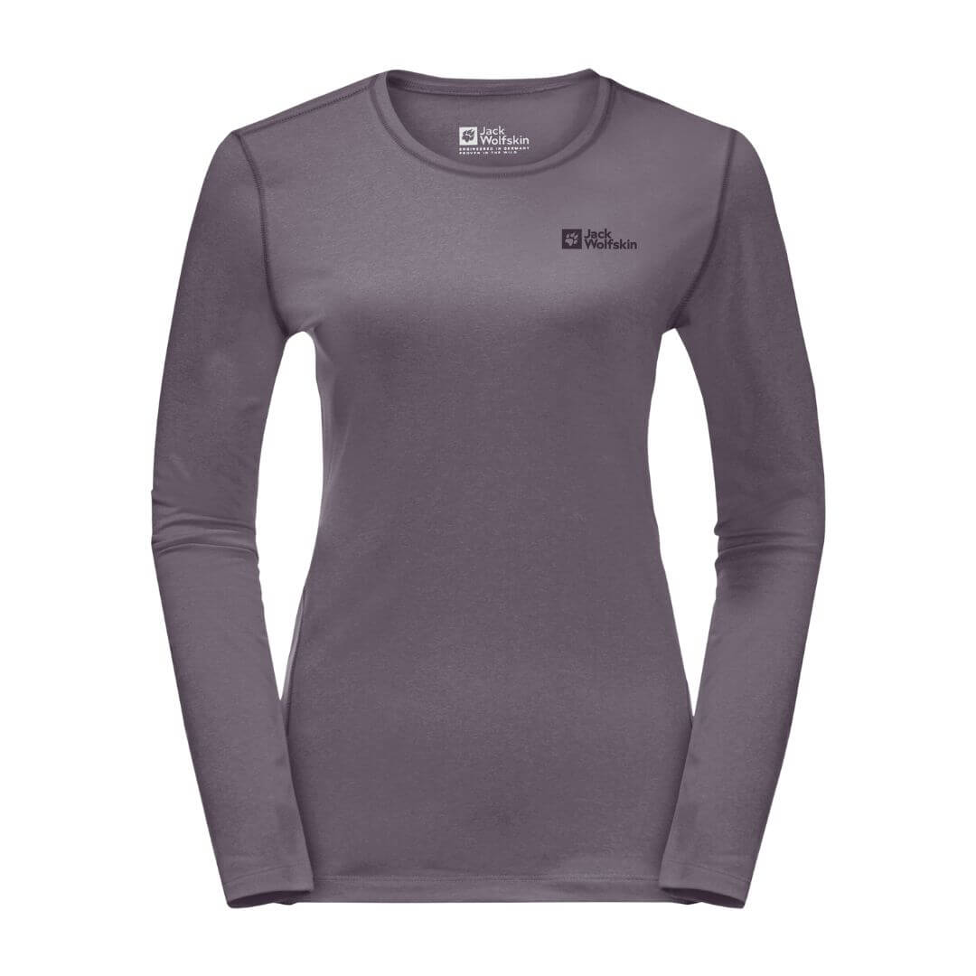 Trøje Til Dame Jack Wolfskin Sky Thermal Ls Lilla Xs Tilbage