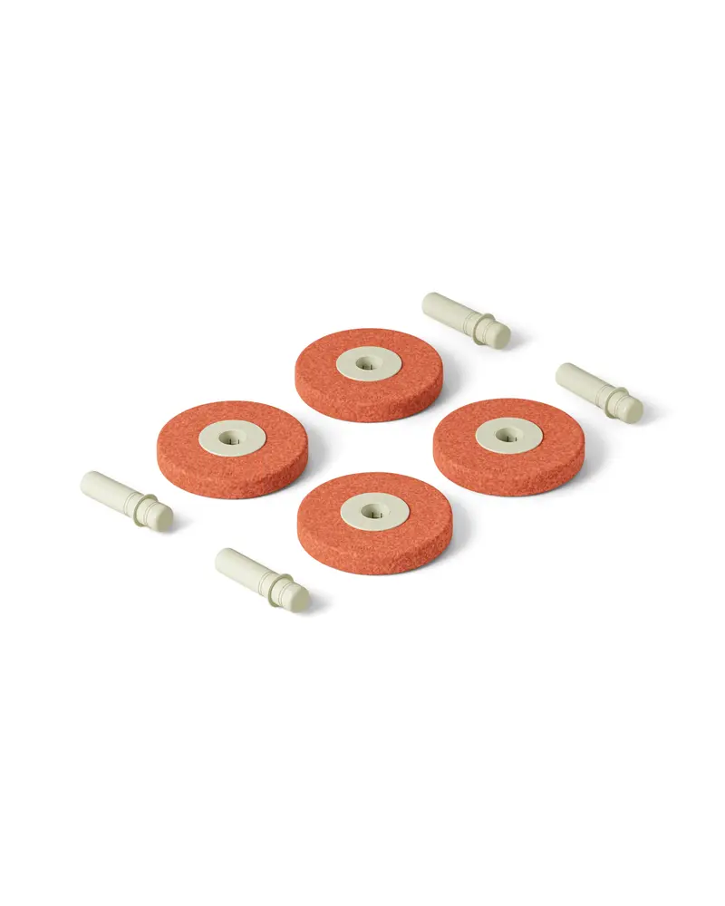 Foam Wheels Burnt Orange Dusty Green