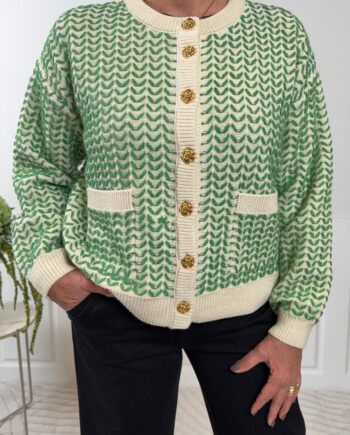 Yas Cardigan Gea Birch Medium Green