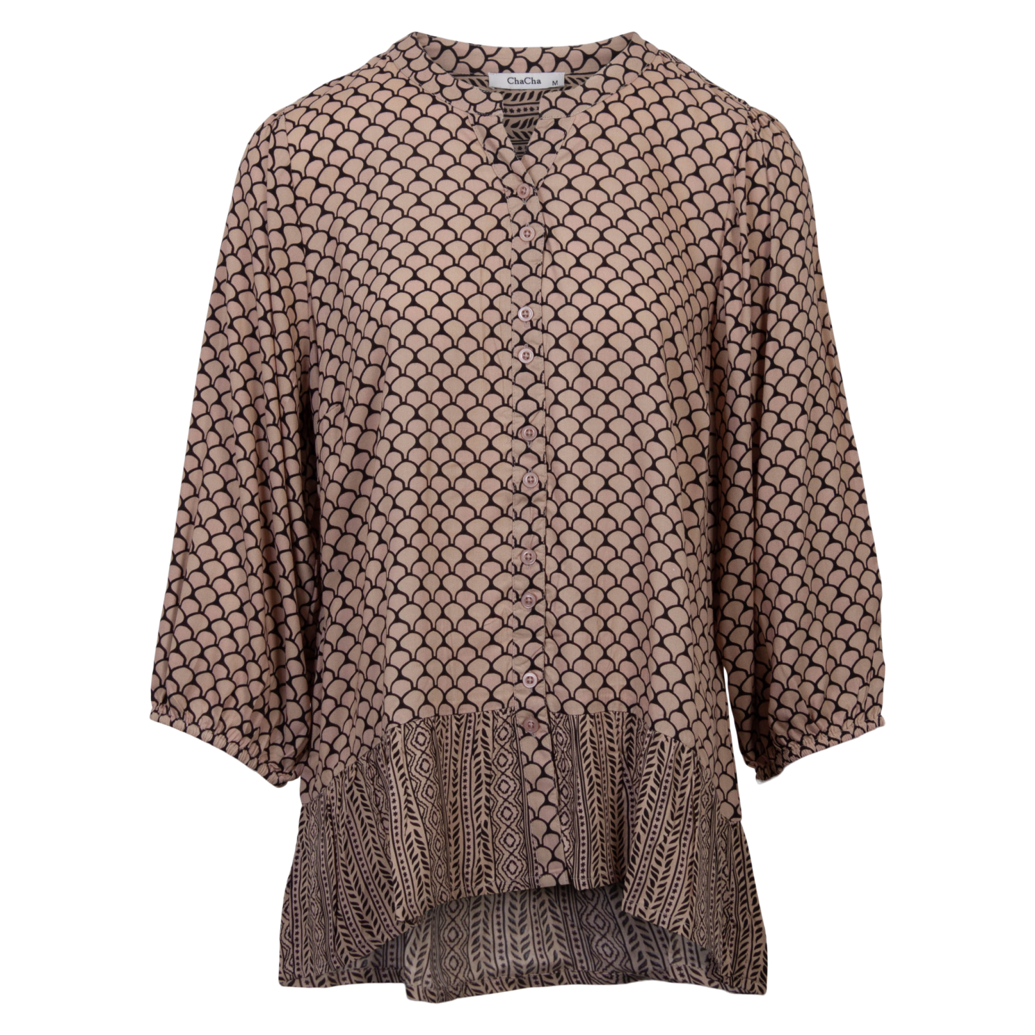 Zbyz Dame Bluse Plus Size Beige 50 52