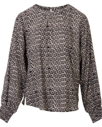 Zbyz Dame Bluse Plus Size Grey Black 50 52