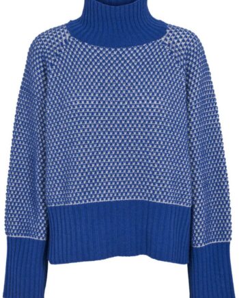 Basic Apparel Strik Line  -neck Light Grey Blue
