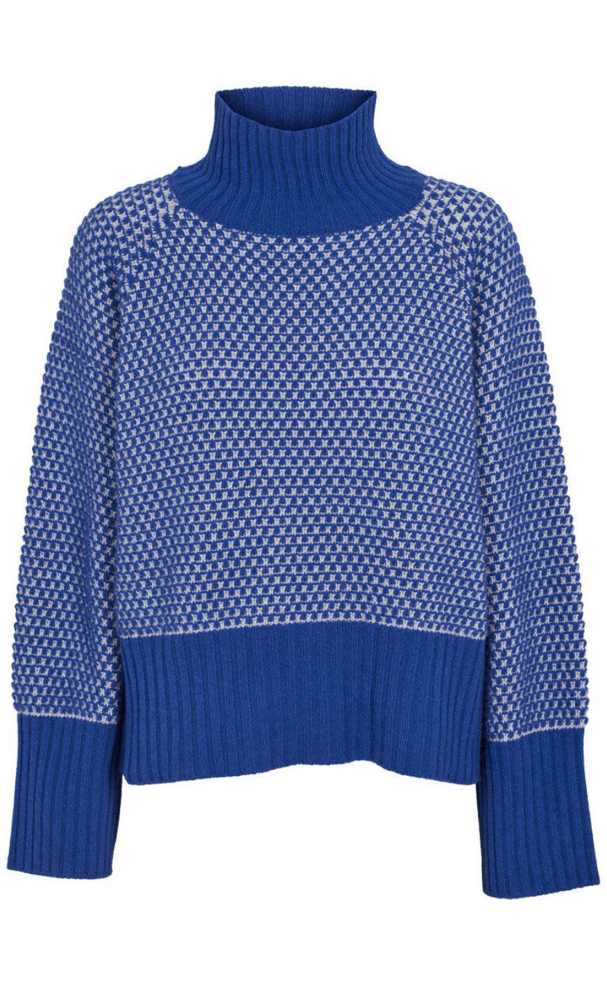 Basic Apparel Strik Line -neck Light Grey Blue