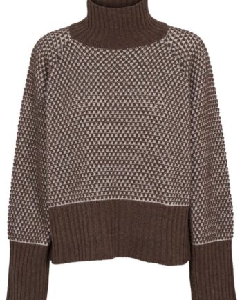 Basic Apparel Strik Line  -neck Light Grey Brown