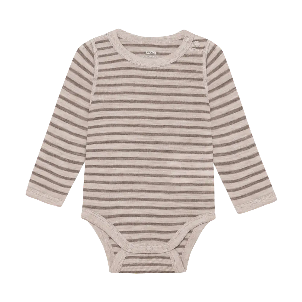 Bekids Langærmet Uld Body Mocha Meringue 70