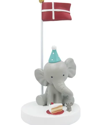Bordflag  Elefant Med Mus Og Kage