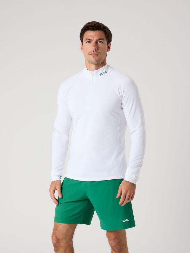 Borg Golf Midlayer Half Zip Brilliant White