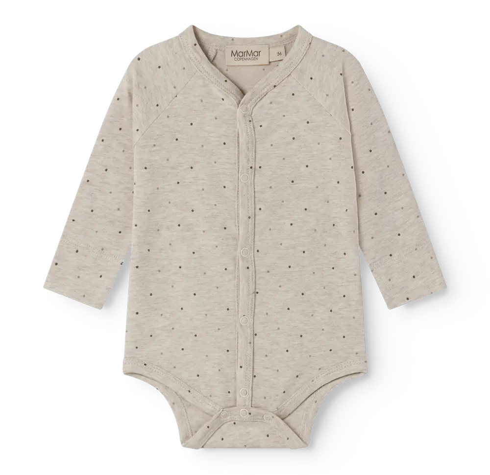 Bruno Langærmet Body Beige Mel Dot 62 Mdr