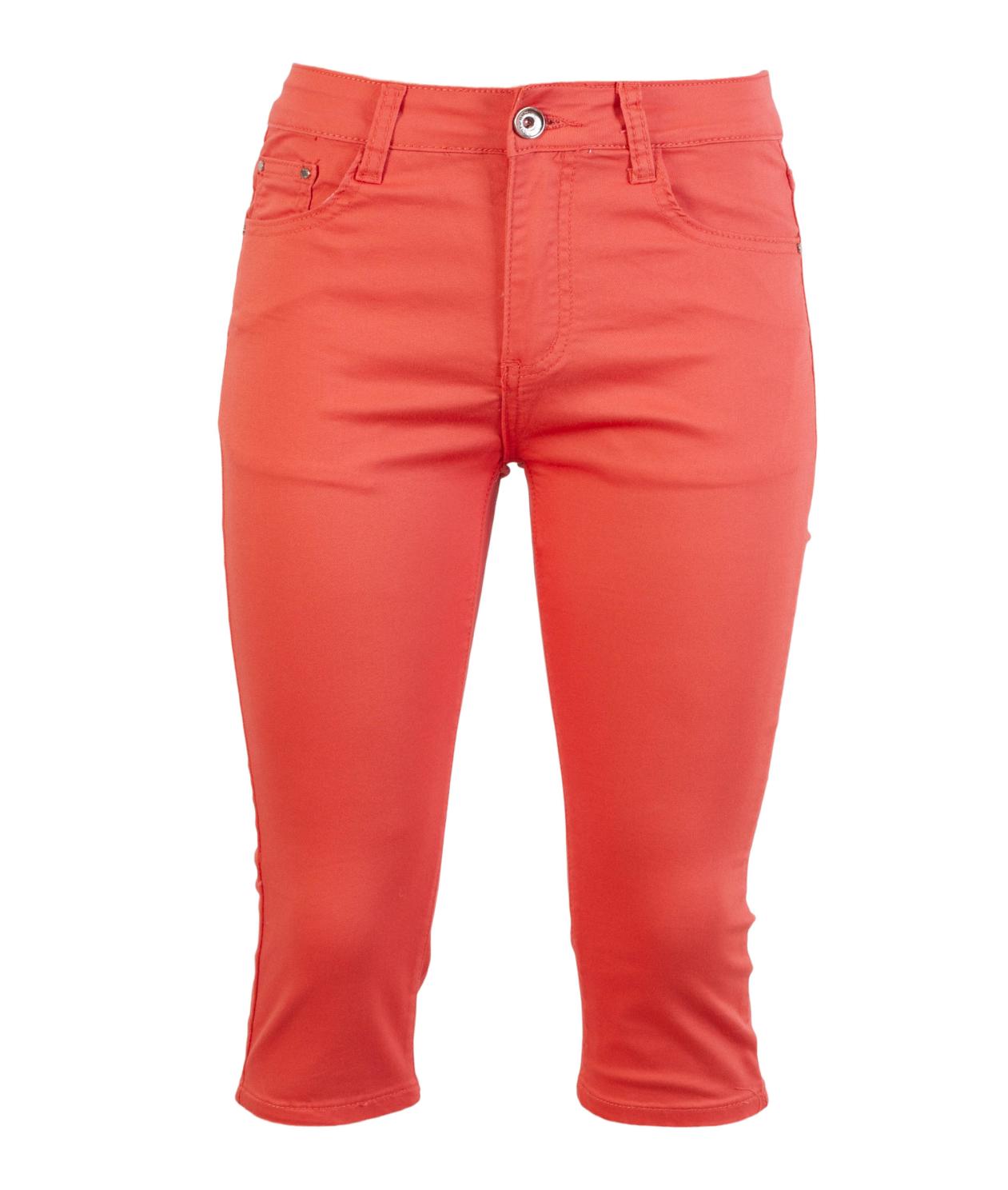 Bs Jeans Dame Capri Plus Size Coral 42