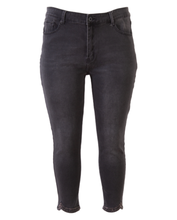 Bs Jeans Dame Jeans Plus Size Denim Dark Grey 50