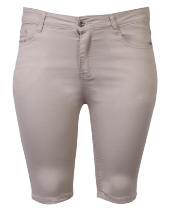 Bs Jeans Dame Shorts Plus Size Beige 42