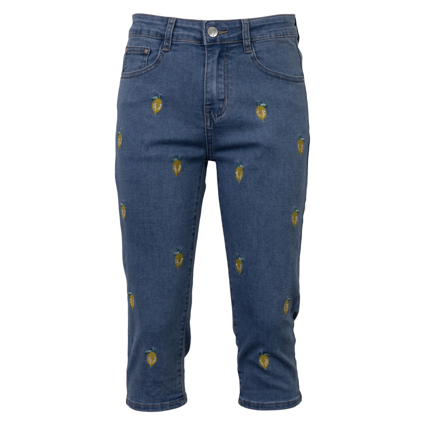 Bs Jeans Karla Dame Capri    Stretch Denim Citron 36