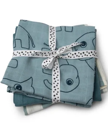 Burp Cloth   Pack Gots Deer Friends Blue