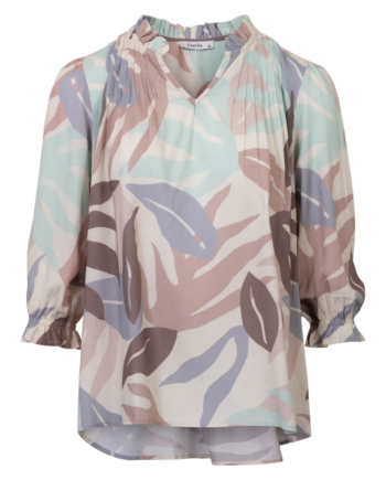 Chacha Dame Bluse Beige Aop