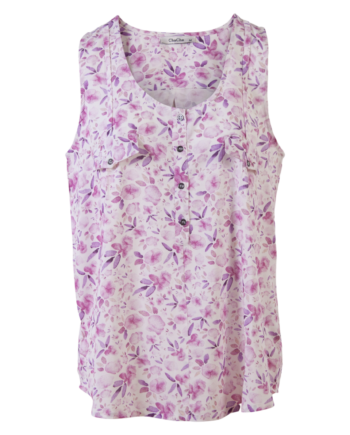 Chacha Dame Top Print   Rose
