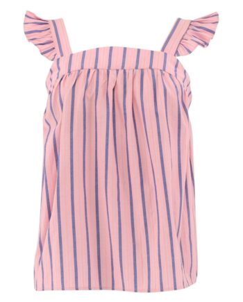 Continue Top Lulu Bow Stripe Pink