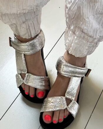 Copenhagen Shoes Sandaler Carrie Moon Silver Snake
