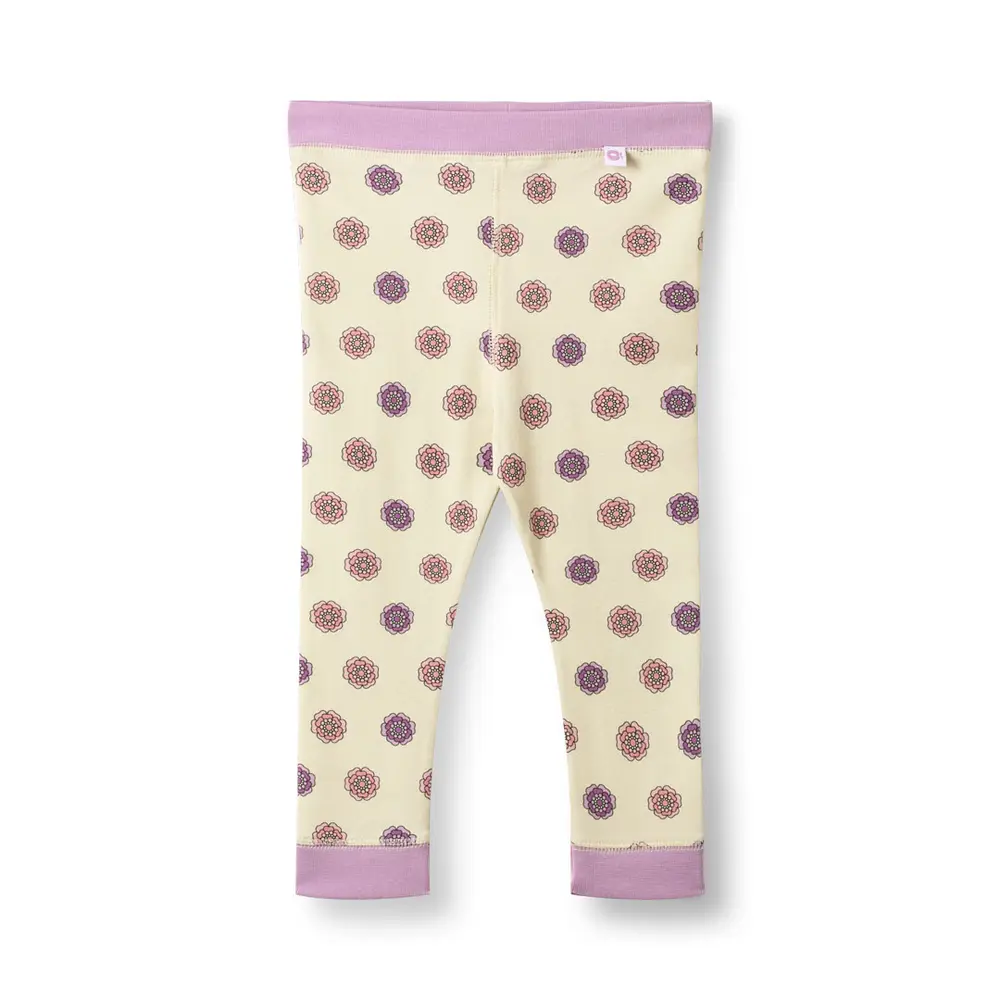 Elstar Leggings Blomster Vanilla 74