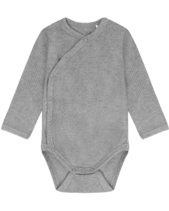 Fixoni Langærmet Wrap Body Rib Flint Gray Melange 50