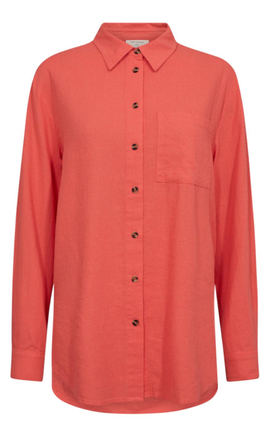 Freequent Skjorte Lava Simple Hot Coral