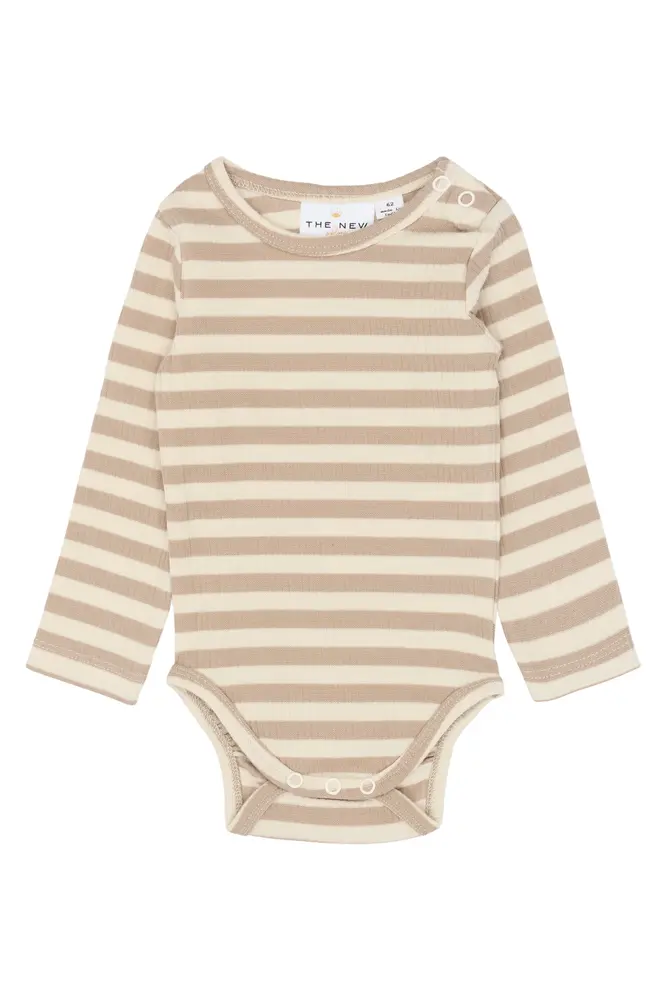 Fro Langærmet Rib Body Humus Striped 92