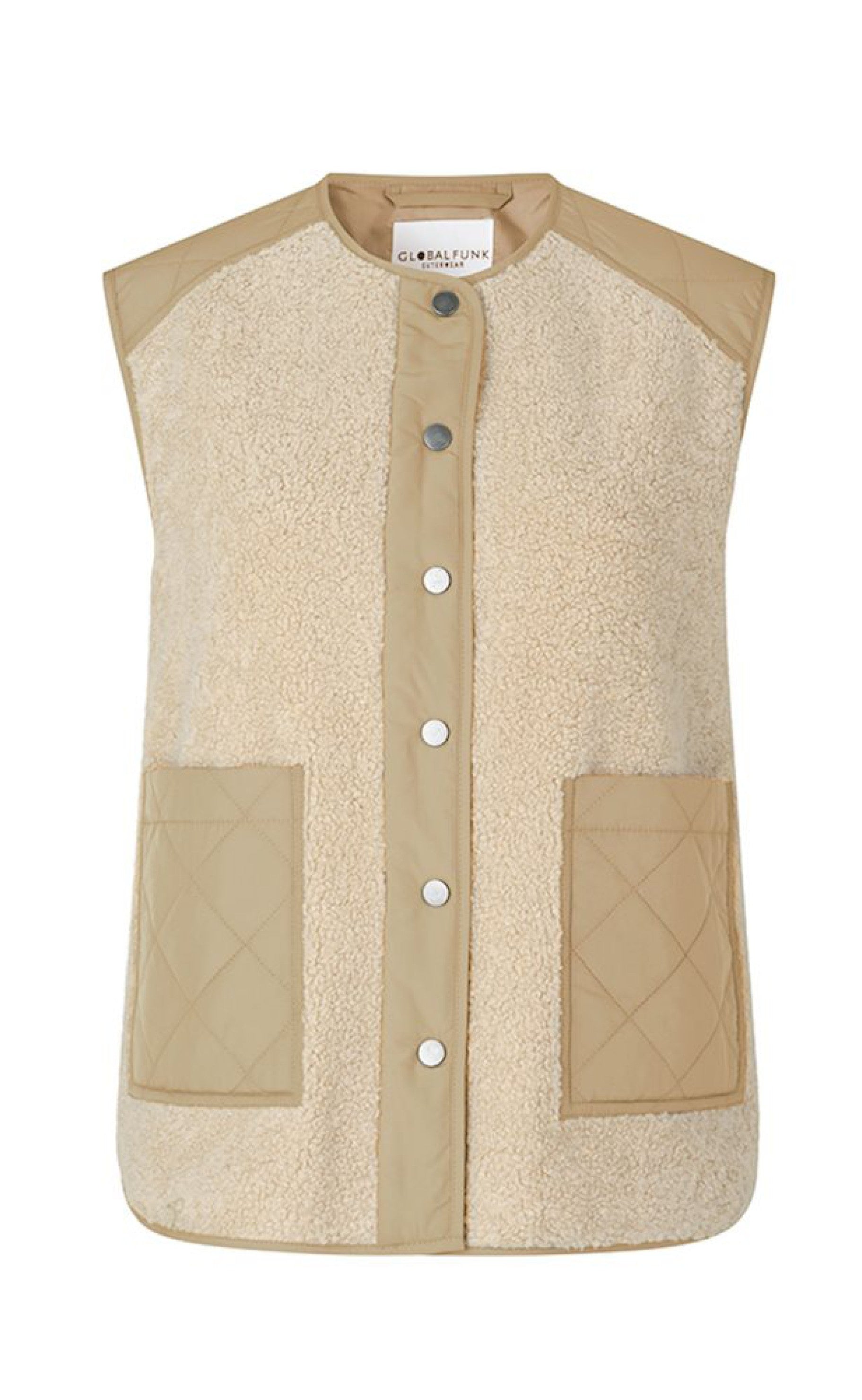 Global Funk Vest Vinson Teddy Sand Sugar Mix