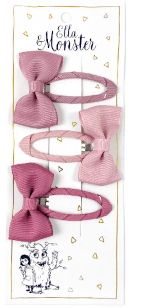 Hårclips Dusty Rose Bow