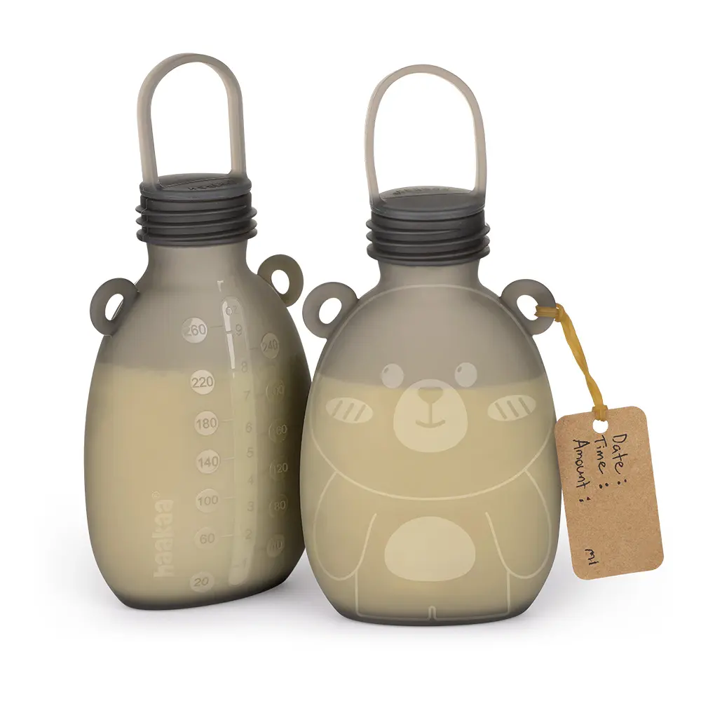 Happii Bear Silikoneposer Til Mælk  260ml  -pak