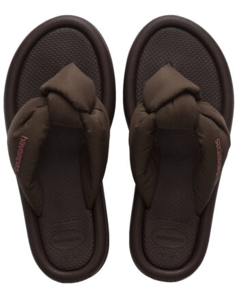 Havaianas Klipklapper   Sandal Over Puffed Up Dark Brown