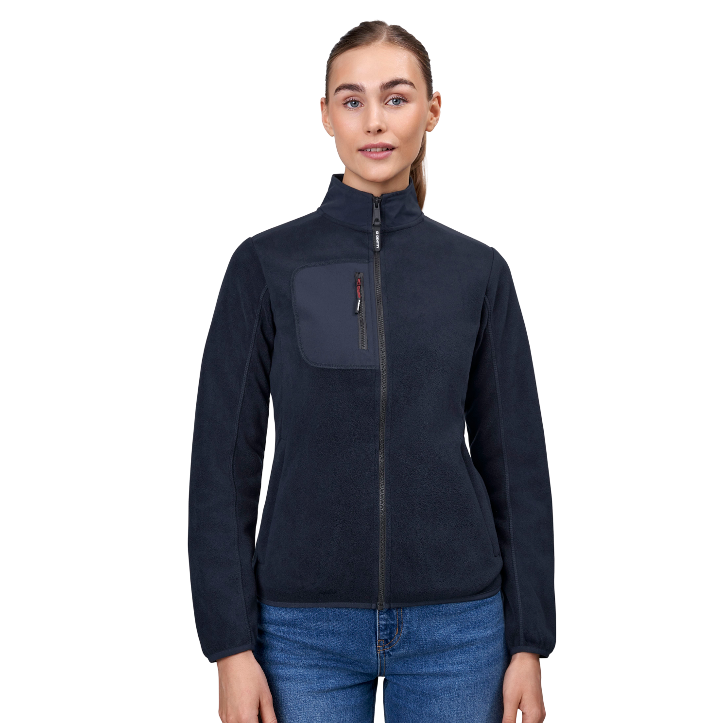 Id Bonded Dame Fleecejakke Navy