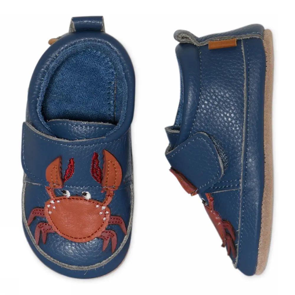 Krabbe Læder Hjemmesko Blue Shadow 23 24