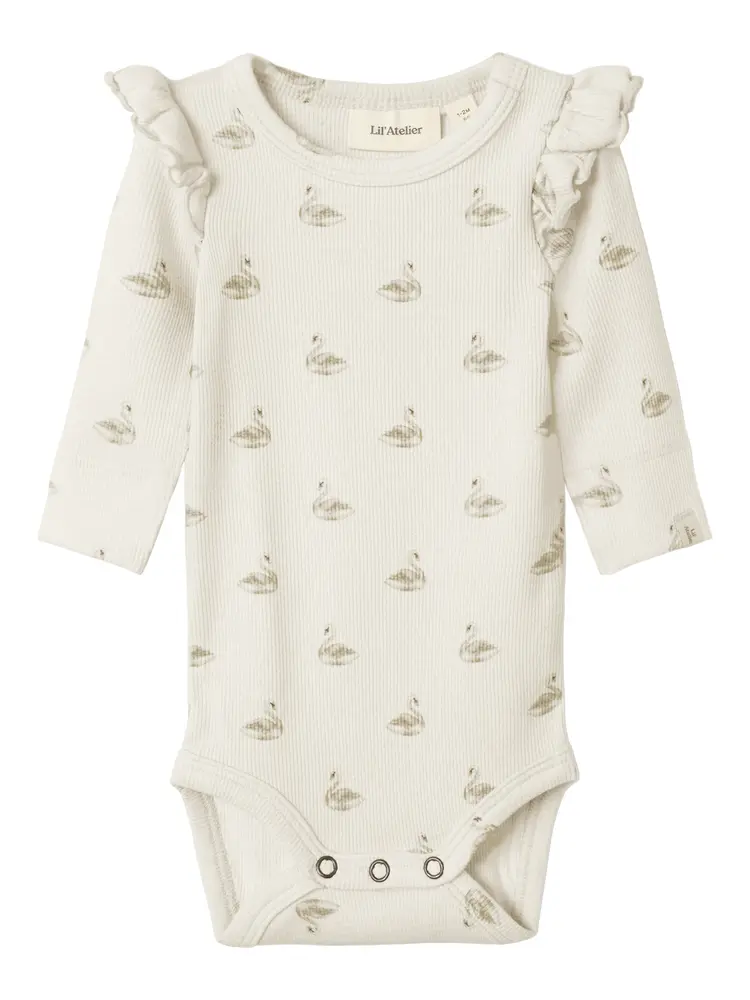 Lil  Atelier Gavo Slim Langærmet Body Pastel Parchment 56