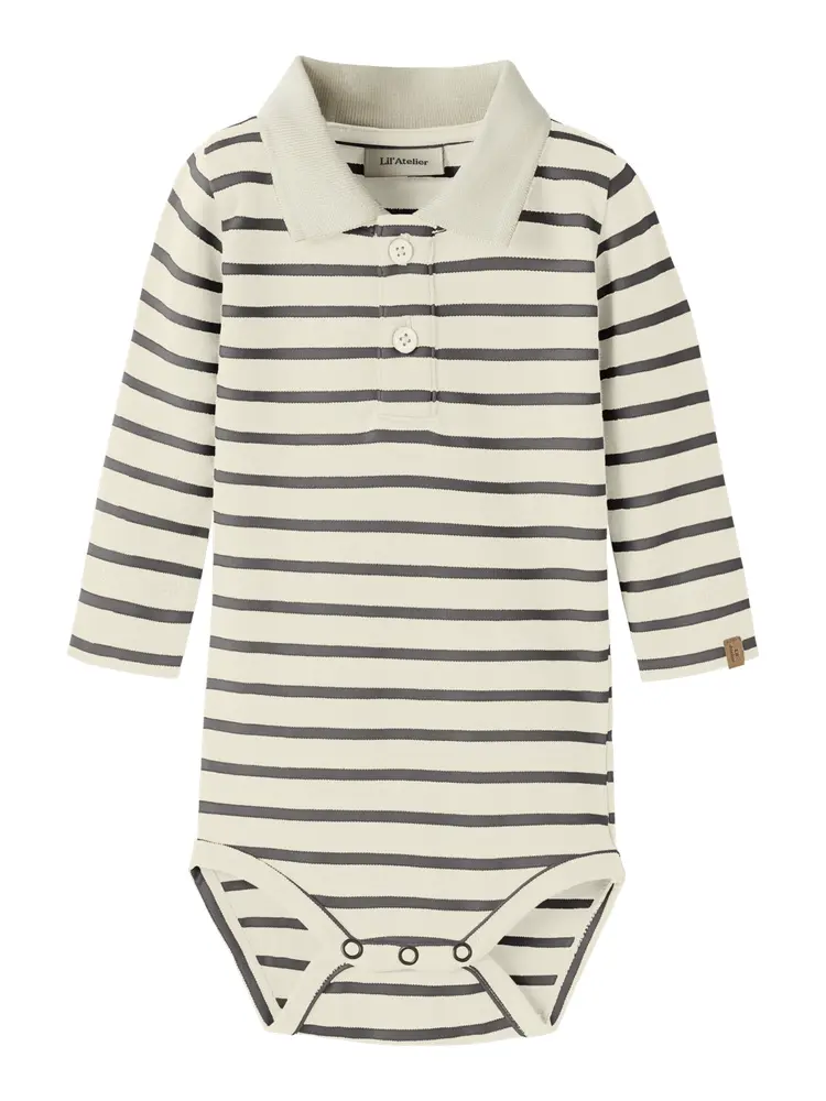 Lil  Atelier Limia Langærmet Polo Body Turtledove 56