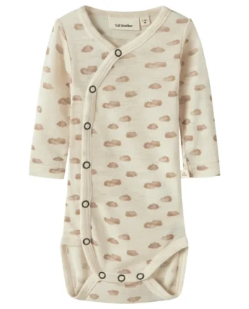 Lil  Atelier Nalu Uld Langærmet Wrap Body Turtledove 56