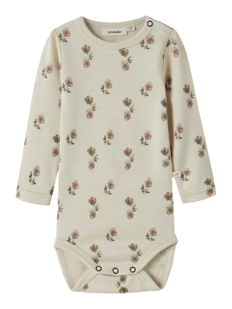 Lil  Atelier Nilo Nun Langærmet Uld Slim Body Turtledove 62