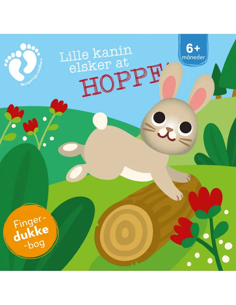 Lille Kanin Elsker At Hoppe Med Fingerdukke
