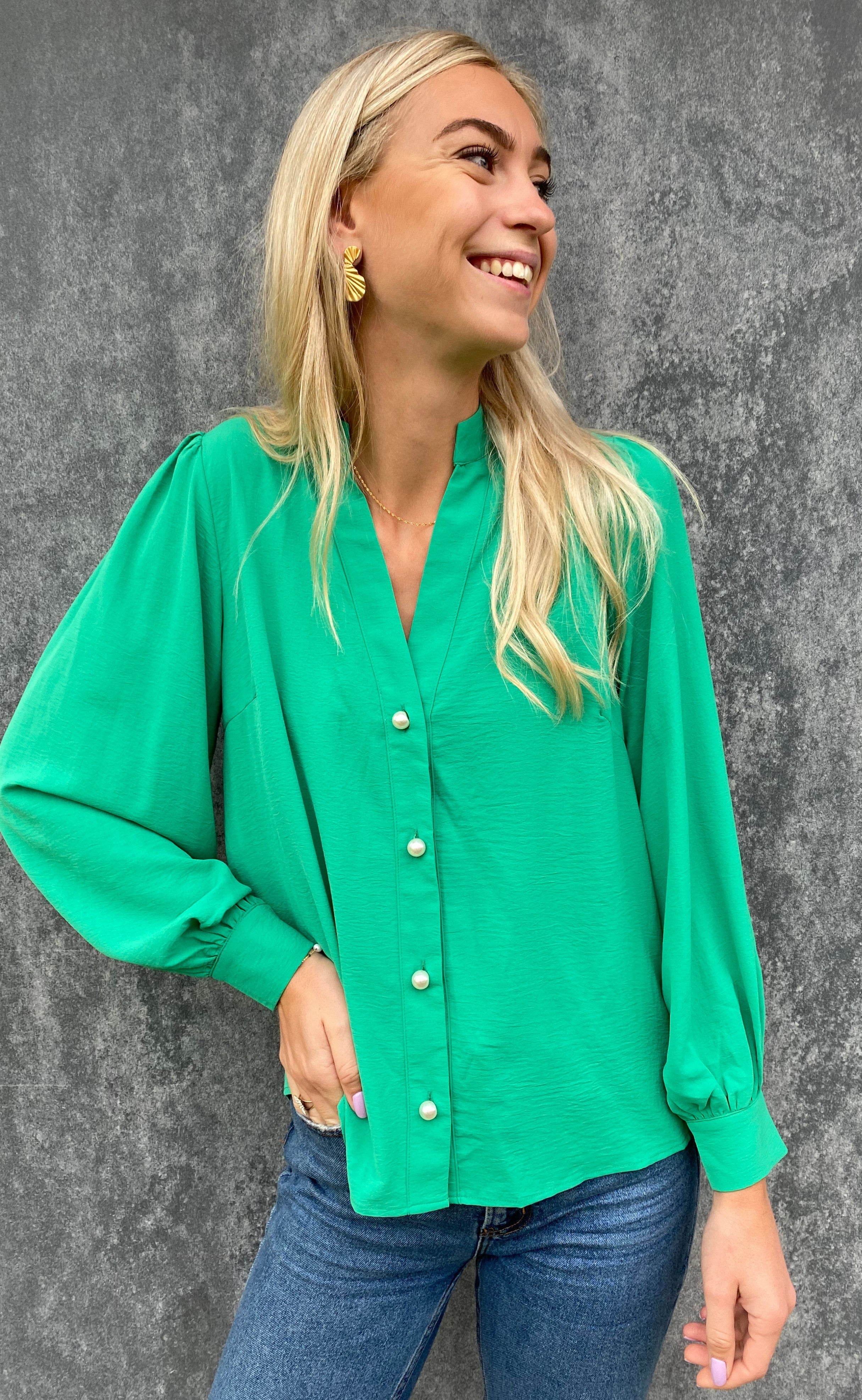 Love   Divine Bluse Love661-  Jade Green