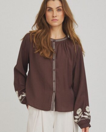 Luxzuz Bluse Allice Dark Brown 7090