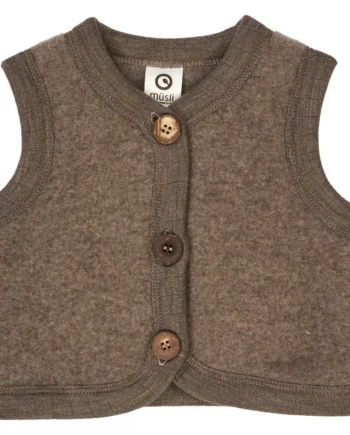Müsli Vest   Merinould Fleece Walnut Melange  50