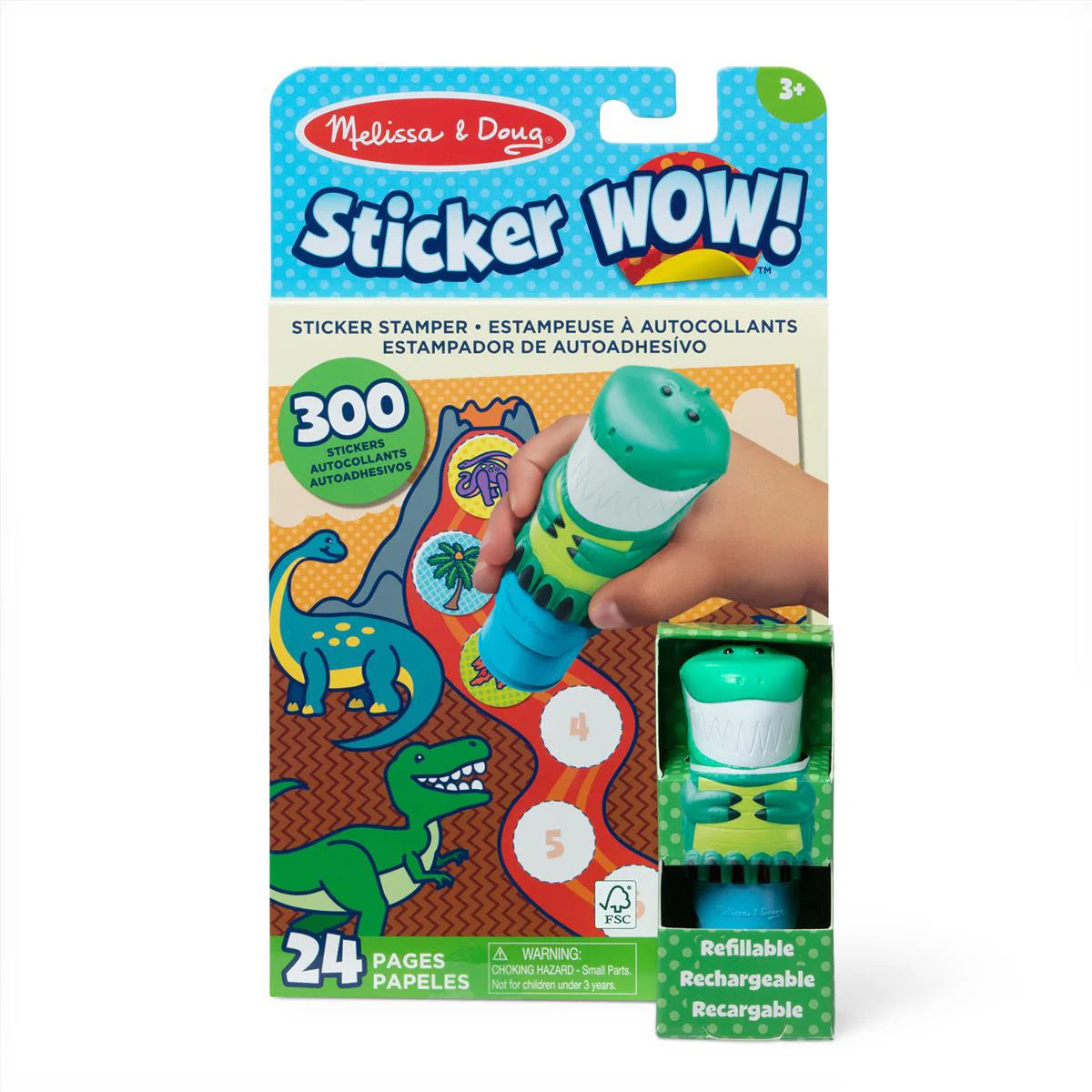 Melissa Doug Klistermærkesæt Sticker Wow Dino