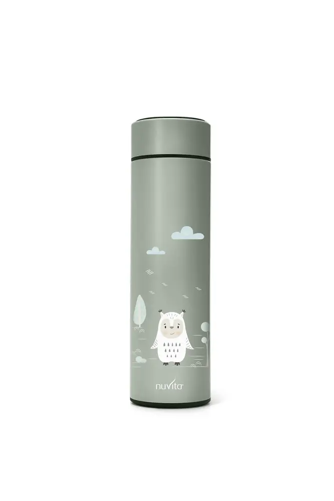 500 Ml Rustfristål Termobeholder Led Temperatur-display Sage Green