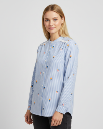 Musy Muse Dame Skjorte Blue