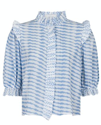 Neo Noir Bluse Chacha Graphic Light Blue