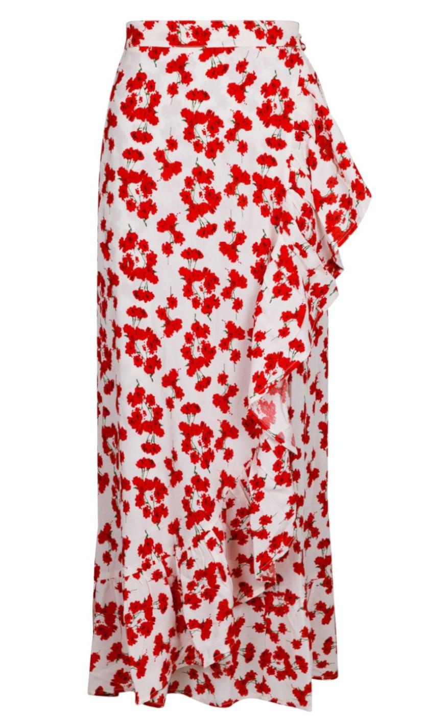 Neo Noir Kjole Malli Fading Poppy Skirt