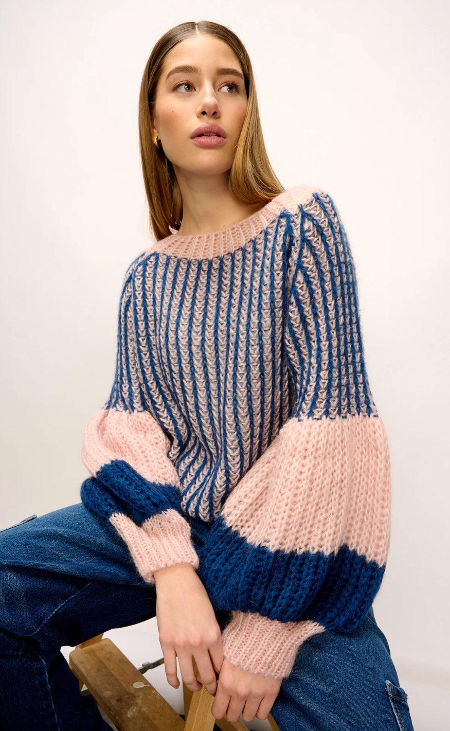 Noella Sweater Liana Rose Navy