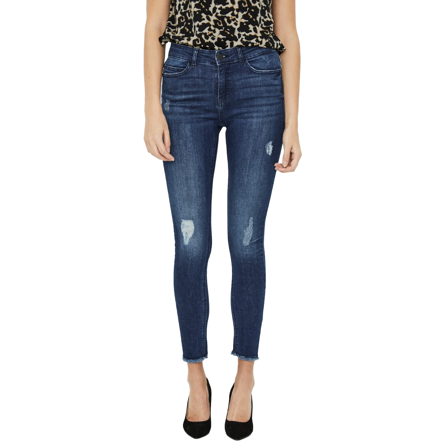 Noisy May Dame Jeans Medium Blue Denim 25 32
