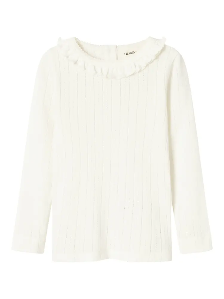 Rachel Nis Langærmet Slim Top Coconut Milk 122 128